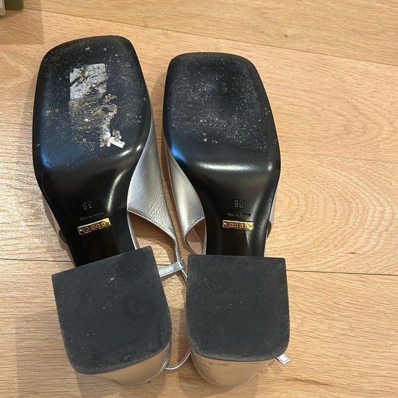 Gucci sling back Argento horse bit silver pump. 38. - Picture 4 of 7